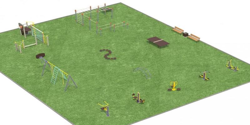 Дизайн проект спортплощадки разновозрастной  в Саратове