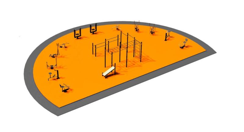 Дизайн проект спортплощадки Полукруглая в Саратове