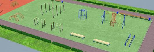 Проект детско-спортивной площадки для школы - детсада в Саратове
