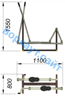 Уличный тренажер "Лыжник" УТ 008 в Саратове