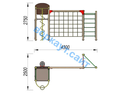 Детский спортивный комплекс Игровой ДСК 3111 в Саратове Детский спортивный комплекс Игровой ДСК 3111 в Саратове