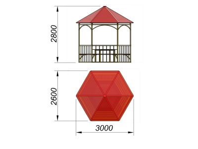 Беседка со столом и лавками МАФ 4121 в Саратове