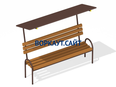 Лавочка под навесом МАФ 1607 в Саратове