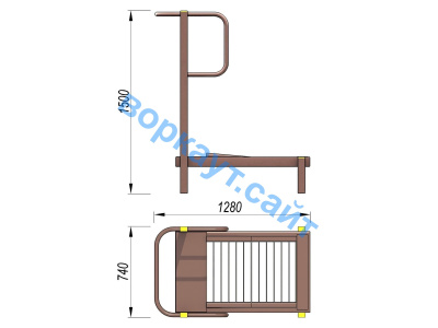 Уличный тренажер Беговая дорожка УТ 009 в Саратове