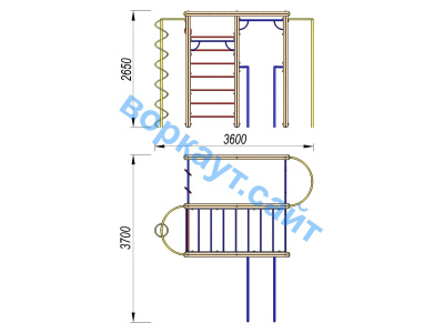 Детский спортивный комплекс Гимнастический ДСК 3107 в Саратове