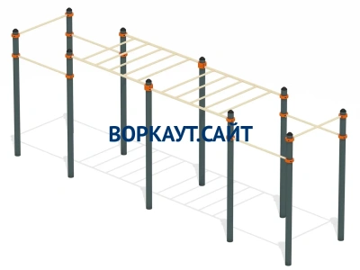Воркаут рукоход с турниками ВС-23 в Саратове Воркаут рукоход с турниками ВС-23 в Саратове