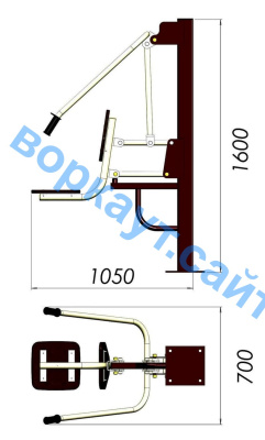 Уличный тренажер "Жим от груди" УТ 002 в Саратове