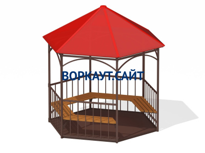 Беседка с лавками и полом МАФ 4122 в Саратове