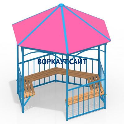 Беседка с лавками МАФ 4120 в Саратове Беседка с лавками МАФ 4120 в Саратове