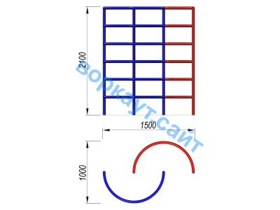 Шведская стенка полукруглая ДСК 3503 в Саратове